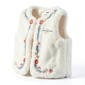 First Impressions Girls Embroidered Faux Fur Vest, Size 3 by Vanessa Jane