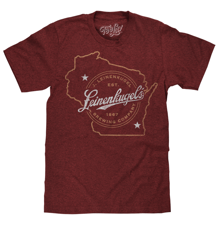 Leinenkugel's Wisconsin T-Shirt - Red by Tee Luv