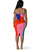 Multicolor Bra Cup Midi Dress by The House of Stylez