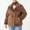 Style & Co Plus Size Faux-Shearling Moto Jacket, Size 0X by Vanessa Jane
