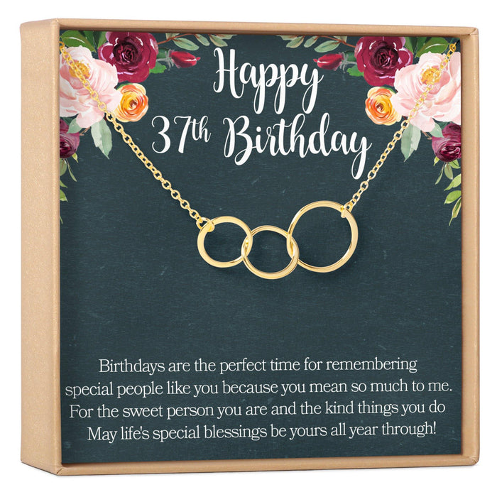 37th Birthday Necklace by Dear Ava
