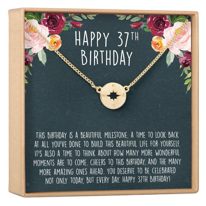 37th Birthday Necklace, Multiple Styles by Dear Ava