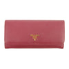 Prada Saffiano Leather Pink Continental Long Wallet #3808