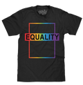 Equality Rainbow T-Shirt - Black by Tee Luv