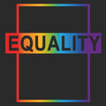 Equality Rainbow T-Shirt - Black by Tee Luv