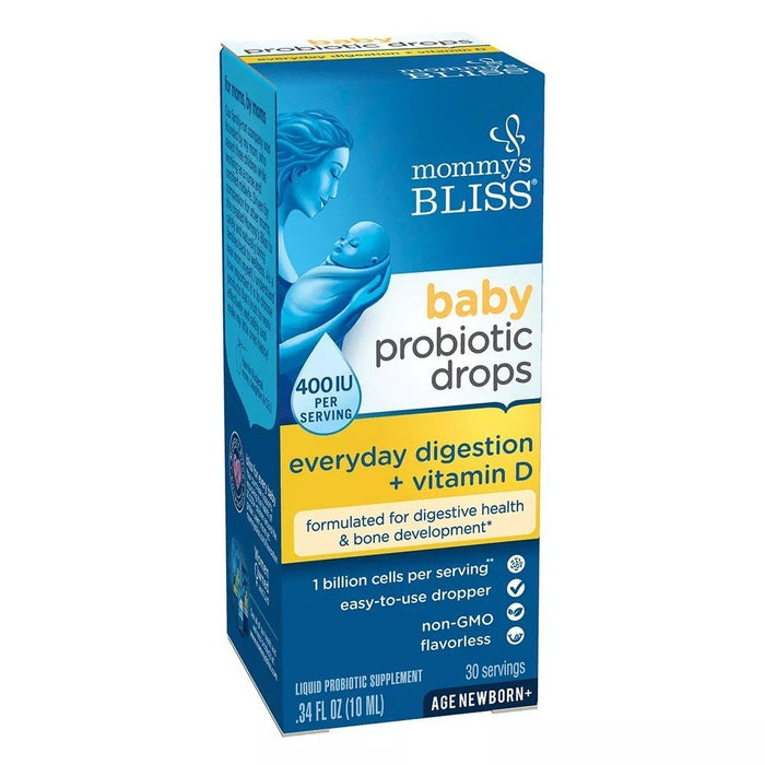 Mommy's Bliss Baby Probiotic Drops Plus Vitamin D – 0.34 Fl Oz by Pasteur Pharmacy