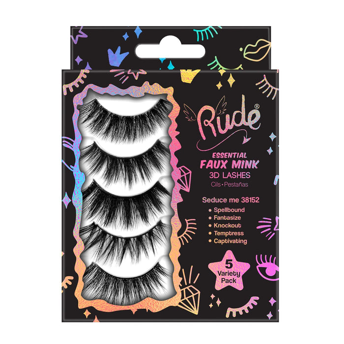 Rude Essential Faux Mink 3D Lashes 5 Multi-Pack - Seduce Me by Avera Group