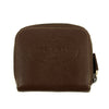 Prada Vintage Brown Leather Compact Zip Wallet #3816