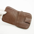 Prada Vintage Brown Leather Compact Zip Wallet #3816 by Bolt Boutique