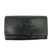 Christian Dior Vintage Black Leather Long Wallet #3818