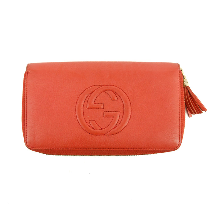 Gucci Coral Leather Soho Zippy Long Wallet #3820 by Bolt Boutique