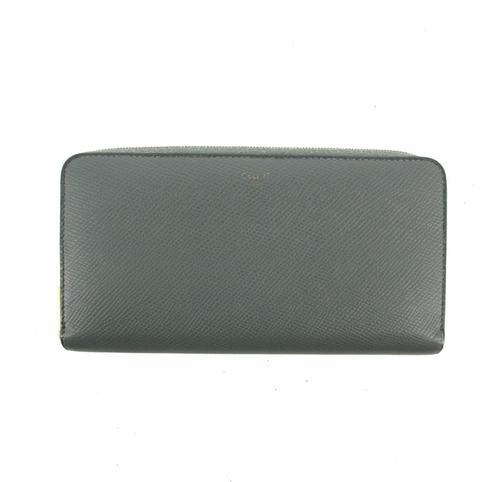 Celine Grey Leather Zippy Long Wallet #3821 by Bolt Boutique