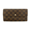 Louis Vuitton Damier Ebene Sarah Long Wallet #3822