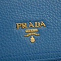 Prada Vitello Daino Blue Continental Flap Long Wallet #3823 by Bolt Boutique