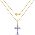 14K Yellow Gold Plated 0.84 Carat Genuine Tanzanite .925 Sterling Silver Pendant by Bids.com