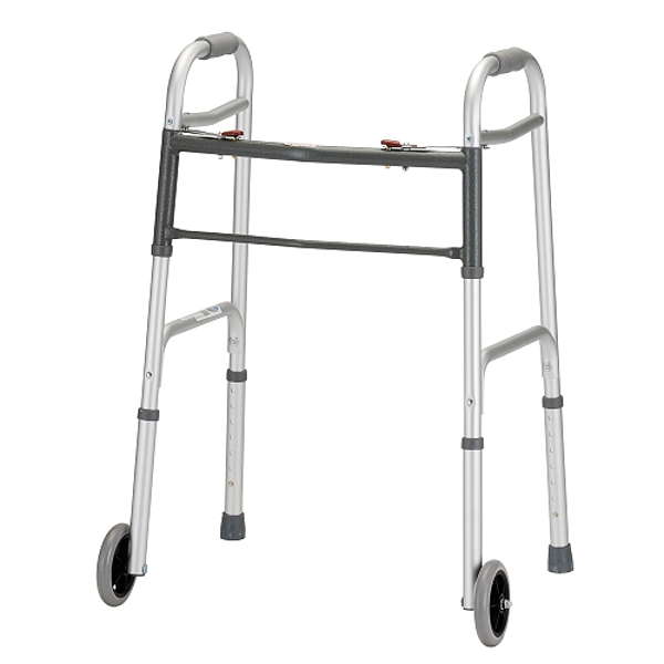 Nova Folding Walker With 5in. Wheels Adult, Chrome by Pasteur Pharmacy
