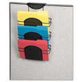 Fellowes Perf-Ect Partition Additions Three-Pocket Organizer, 12.5 x 6.75 x 21.38, Over-the-Panel Mount, Black