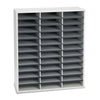 Fellowes Literature Organizer, 36 Letter Compartments, 29 x 11.88 x 34.69, Dove Gray