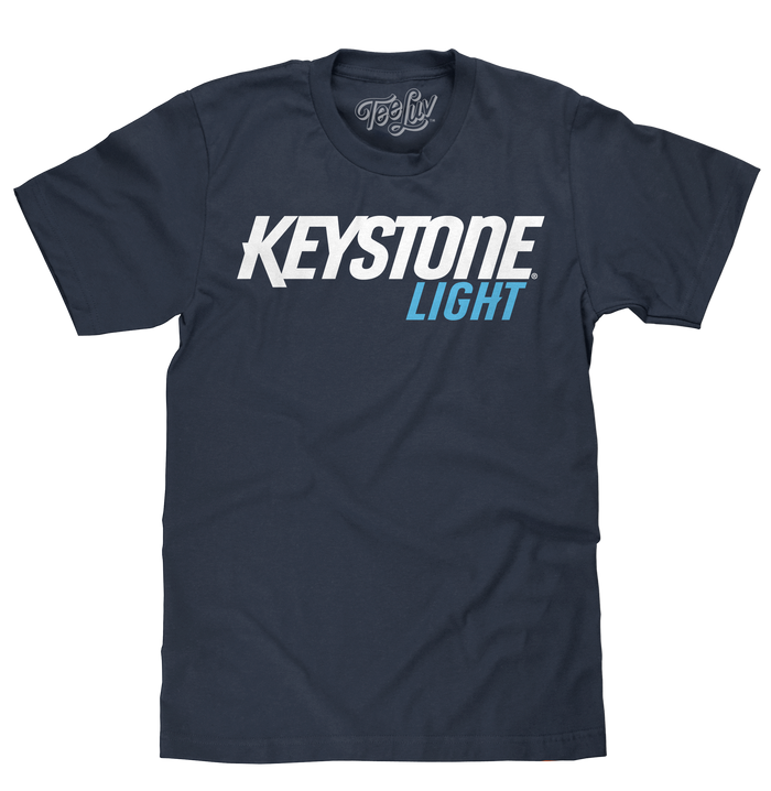 Keystone Light Beer T-Shirt - Navy Blue by Tee Luv