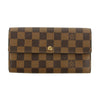 Louis Vuitton Damier Ebene Sarah Long Wallet #3838