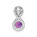 Dainty Ruby and CZ Infinity Chain Slide Infinity Pendant by Fine Color Jewels