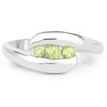 0.56 Carat Genuine Peridot .925 Sterling Silver Ring by Bids.com