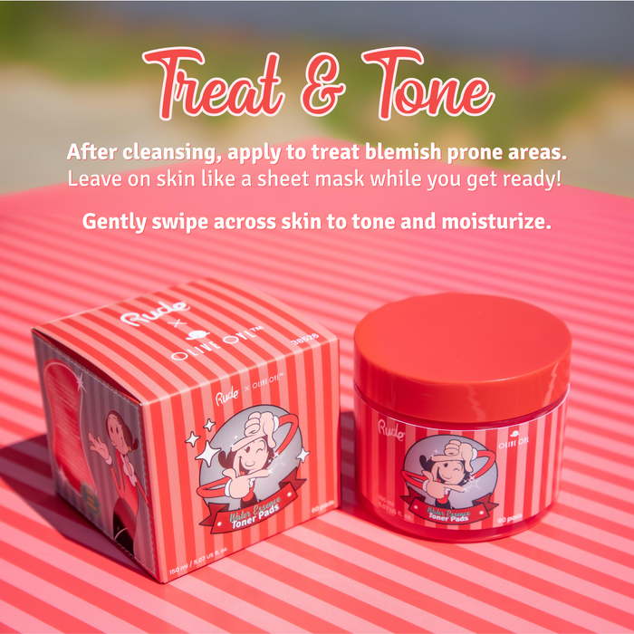 RUDE Olive Oyl Water Essence Toner Pads by Avera Group
