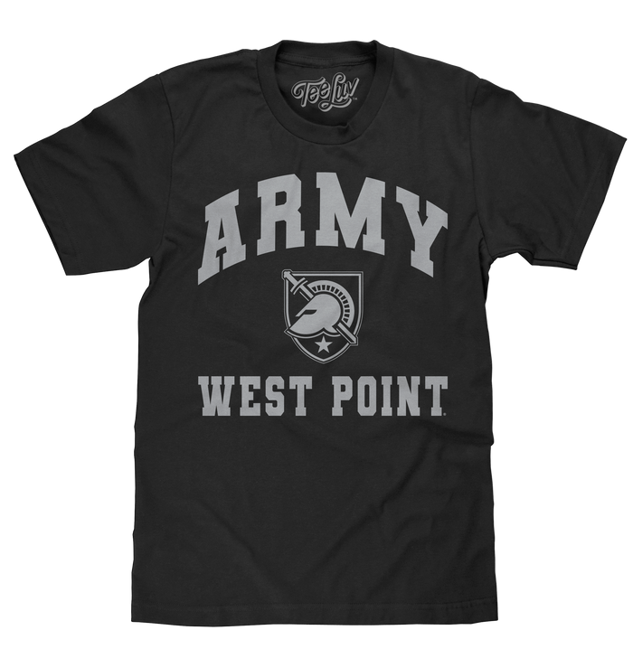 Army West Point T-Shirt - Black by Tee Luv