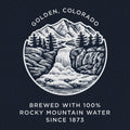 Coors Banquet Beer Double Sided Graphic Hooded Sweatshirt - Navy Blue by Tee Luv