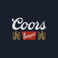 Coors Banquet Beer Double Sided Graphic Hooded Sweatshirt - Navy Blue by Tee Luv