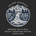 Made in the USA Coors Banquet Golden Colorado Front and Back Beer T-Shirt - Asphalt Gray by Tee Luv