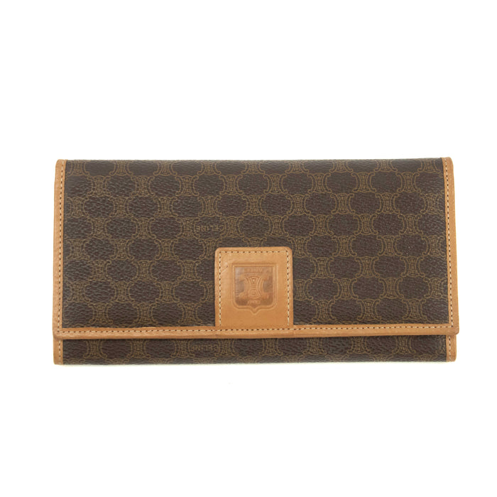 Celine Vintage Macadam Brown PVC Long Wallet #3865 by Bolt Boutique