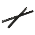 Fellowes Plastic Comb Bindings, 1/2" Diameter, 90 Sheet Capacity, Black, 25/Pack