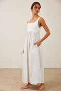 Ribbed Knit Bodice Maxi Dress by Boutique 23