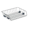 Fellowes Side-Load Wire Stacking Letter Tray, 1 Section, Letter Size Files, 13.38" x 10.13" x 2.63", Black