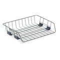 Fellowes Side-Load Wire Stacking Letter Tray, 1 Section, Letter Size Files, 13.38" x 10.13" x 2.63", Black