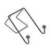 Fellowes Partition Additions Wire Double-Garment Hook, 4 x 5.13 x 6, Over-the Panel Mount,  Black