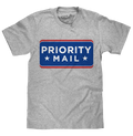 United States Postal Service USPS Priority Mail T-Shirt - Athletic Heather Gray by Tee Luv