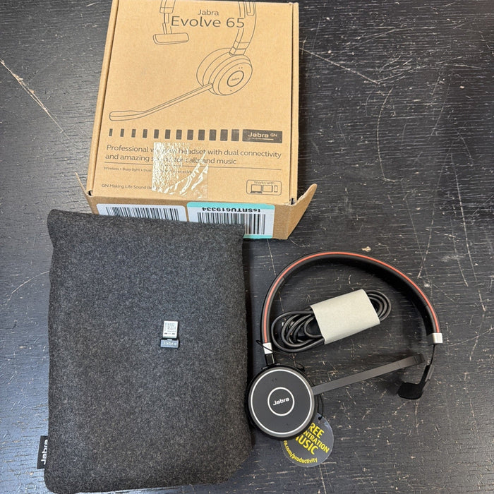 Jabra Evolve 65 SE Mono Wireless Headset with Bluetooth and Noise Cancelling Mic by Price Is Right Miami