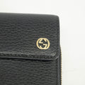 Gucci Interlocking G Black Zip Around Tri-fold Wallet #3917 by Bolt Boutique