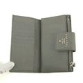 Prada Saffiano Leather Grey Metal Medium Wallet #3918 by Bolt Boutique