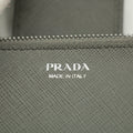 Prada Saffiano Leather Grey Metal Medium Wallet #3918 by Bolt Boutique