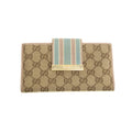 Gucci Beige & Pink GG Canvas French Flap Long Wallet #3920 by Bolt Boutique