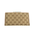 Gucci Beige & Pink GG Canvas French Flap Long Wallet #3920 by Bolt Boutique
