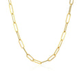 14K Yellow Gold Wide Paperclip Chain (3.3mm) by Bids.com