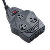 Fellowes Mighty 8 Surge Protector, 8 AC Outlets, 6 ft Cord, 1,460 J, Black