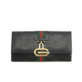 Gucci GG Vintage Black Canvas x Leather Sherry Line Long Wallet #3938 by Bolt Boutique