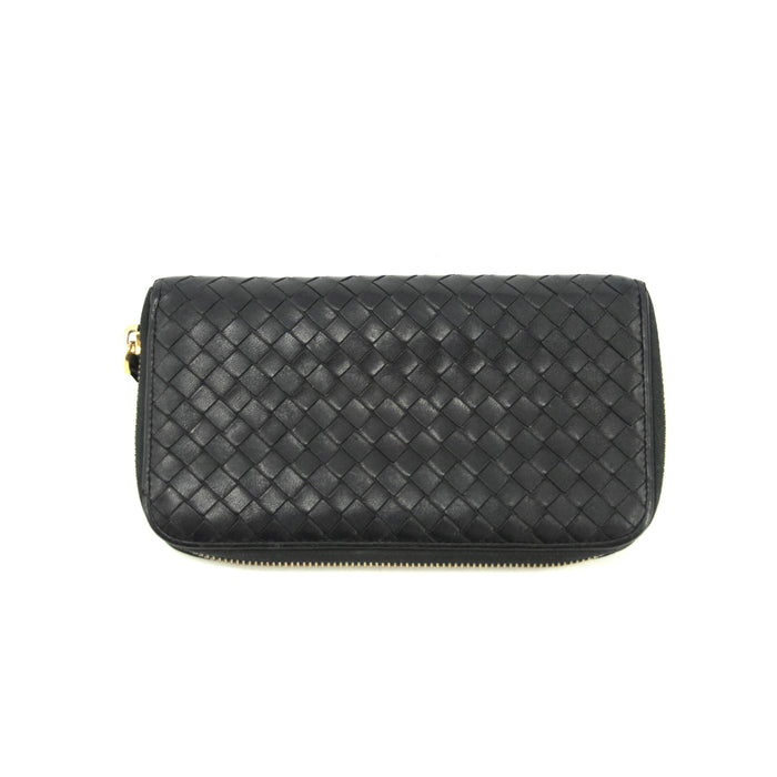 Bottega Veneta Intrecciato Black Zippy Long Wallet #3944 by Bolt Boutique