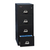 FireKing Insulated Vertical File, 1-Hour Fire Protection, 4 Legal-Size File Drawers, Black, 20.81" x 25" x 52.75"