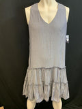 Karen Kane Ruffle Hem Dress, Stripe Size Large by Vanessa Jane